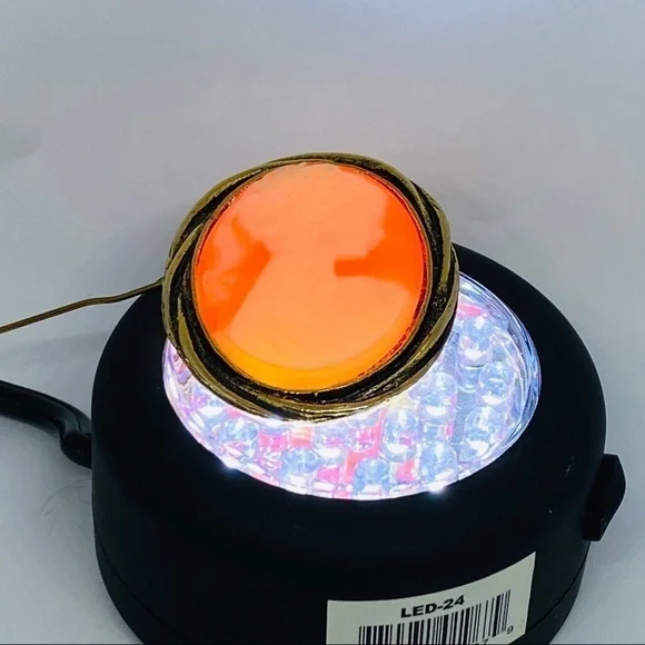 VINTAGE cameo brooch pendant gold tone - Picture 8 of 11